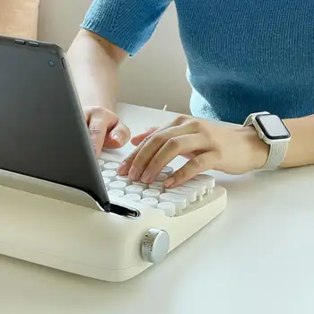 1 комплект Легкой офисной пишущей машинки, современная беспроводная клавиатура, электронные аксессуары винтажного дизайна, высокозащищенная клавиатура