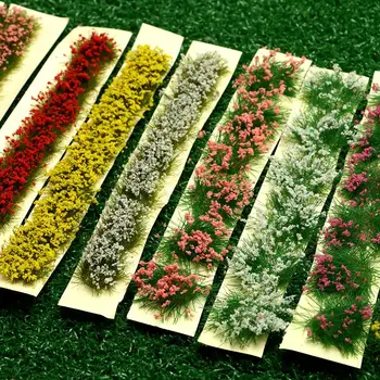 1 комплект миниатюрных цветочных гроздей, садовый декор, пучки травы своими руками, Макет здания, модель статического пейзажа 9*1*0.6 прочный песочный столик высотой см