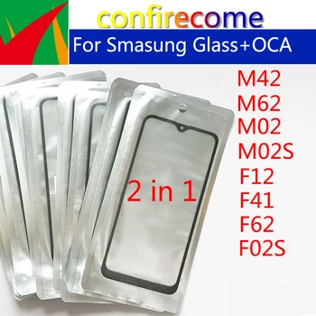 10 шт. \Лот Для Samsung M02 M02S M42 M62 F02S F12 F62 F41 ЖК-Дисплей с Сенсорным Экраном, Стекло Объектива с Заменой Клея OCA