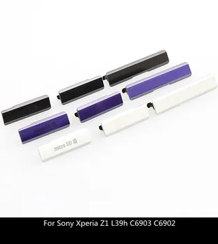 100% Оригинальный USB-Порт Для Зарядки, Пылезащитная Заглушка + Порт Micro SD + Слот для SIM-карты для Sony Xperia Z1 L39H C6902 C6903