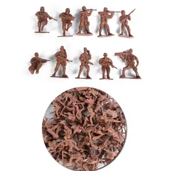 100шт Милая военная модель, детские развивающие фигурки игрушечных солдатиков, украшение без заусенцев