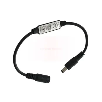 100шт черный белый цвет 12V 24V Мини 3-клавишный светодиодный диммер мини-светодиодный контроллер с разъемом постоянного тока 12A Хорошего качества