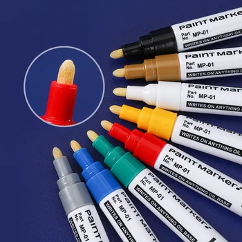 12 Цветных Цветных маркеров Водонепроницаемая Автомобильная шина Протектор Шины Резина Металл Маркеры для перманентной краски Ручка Канцелярские принадлежности для рисования