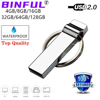 2023 Новый накопитель BinFul usb flash drive 32gb pen drive 4GB 16GB pendrivne 64gb 128g водонепроницаемая металлическая карта памяти 128 ГБ 8 ГБ флэш-накопитель