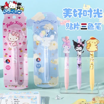 25шт Подлинная Шариковая Ручка Sanrio 3 Цвета Kuromi Cinnamoroll My Melody Hello Kitty Для Подписи Студенческие Принадлежности Стационарные