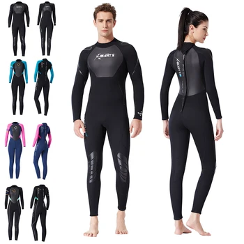 3 мм неопреновые гидрокостюмы для подводного плавания с аквалангом для всего тела, женские костюмы для подводного плавания, серфинга, плавания с длинным рукавом, сохраняющие тепло для занятий водными видами спорта