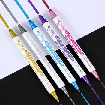 5 шт. Новых ручек-хайлайтеров с двойной головкой, разноцветных точечных флуоресцентных ручек, двусторонней тонкой подводки, точечного водонепроницаемого маркера для рисования