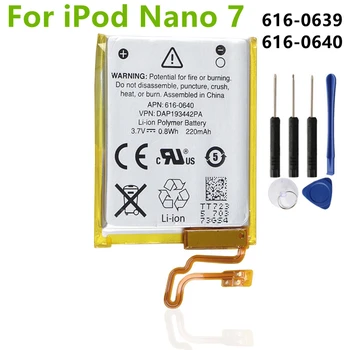 616-0640 Оригинальная Сменная Батарея Для iPod Nano 7 Аккумуляторы 7-го Поколения A1446 MP3 MP4 Аккумулятор MB903LL/A 616-0639 + Инструменты