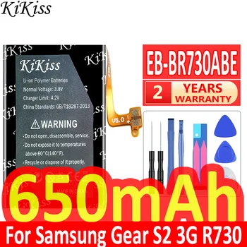 650 мАч KiKiss Мощный Аккумулятор EB-BR730ABE Для Samsung Gear Sport SM-R600 S2 3G R730 SM-R730A R730V SM-R730S SM-R730T SM-R735T