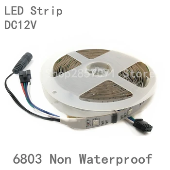 6803 IC 5050 RGB светодиодные ленты с подсветкой 5 м 12 В IP30 без водонепроницаемых гибких RGB полос 30LED/m