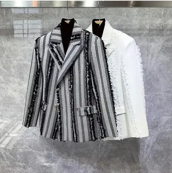 A1185 Модные Мужские Пальто и Куртки 2022 Взлетно-посадочной полосы Роскошный известный Бренд Европейский Дизайн вечерние стиль Мужская Одежда
