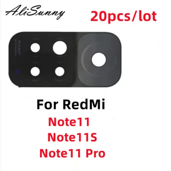 AliSunny 20шт Задняя Камера Стеклянный Объектив Для XiaoMi RedMi Note 11 Pro 11S 9 С Клеем Клейкая Наклейка Запчасти Для Ремонта