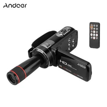 Andoer HDV-Z8 PLUS 1080P 30 кадров в секунду FHD 24-Мегапиксельная Цифровая Видеокамера для Видеоблогинга с 12-кратным Телеобъективом, Дистанционным Управлением и многим другим