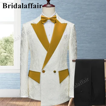 Bridalaffair Фиолетовый воротник, сшитый на заказ Классический Свадебный костюм для мужчин, Формальный, приталенный, 2 предмета, деловой, выпускной, Мужской Смокинг на каждый день
