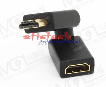 dhl или EMS 500шт Поворотный регулируемый кабельный адаптер с поворотом на 360 градусов, совместимый с HDMI, для мужчин и женщин, совместимый с HDMI, регулируемый кабельный адаптер