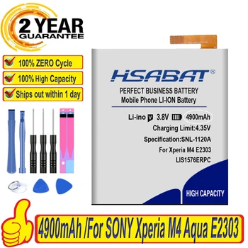 HSABAT 100% Новый 4900 мАч LIS1576ERPC/AGPB014-A001 Аккумулятор для SONY Xperia M4 Battery Aqua E2303 E2333 E2353 бесплатная доставка