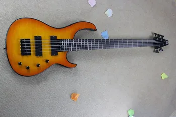 Modulus 5 sting Bass Quantum 5-струнная электрическая бас-гитара с оранжевой стеганой отделкой Бесплатная доставка бас
