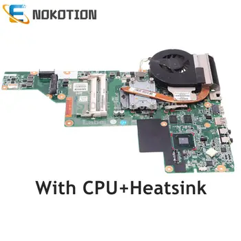 NOKOTION 646672-001 646673-001 Для HP CQ43 430 630 631 Материнская плата ноутбука HD7400 GPU HM65 DDR3 С вентилятором радиатора + процессор