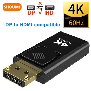 Shoumi 4K Display Port-HDMI-Совместимый адаптер Конвертер Display Port 1080P Мужской DP-Женский HD TV Кабель Для Адаптации Видео PC TV