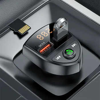 Автомобильный Bluetooth-совместимый MP3-плеер версии 5.0 для автомобильного комплекта 3.1A, быстрое зарядное устройство с двумя USB, TF-карта, автомобильный FM-передатчик, модулятор