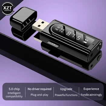Автомобильный FM-приемник Bluetooth USB, MP3-плеер, светодиодный дисплей, Aux Аудио, адаптер стереопередатчика с двойным выходом