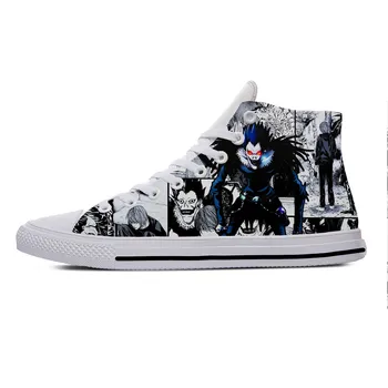 Аниме, Манга, мультфильм Demon Death Note Ryuk, повседневная тканевая обувь с высоким берцем, легкие дышащие Мужские и женские кроссовки с 3D-принтом.