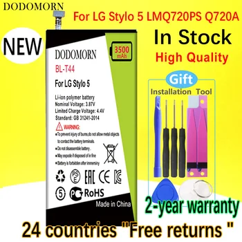 Батарея DODOMORN BL-T44 Для LG Stylo 5 LMQ720PS Q720A Замена Смарт-мобильного Телефона Высокого Качества + Номер отслеживания Bateria