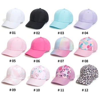 Бейсбольная кепка с конским хвостом для девочек 3-6 лет, кепка с высоким пучком для маленьких девочек, головные уборы для путешествий 066B