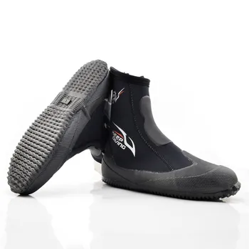 Вулканизированная обувь, Ботинки для подводного плавания, 2 шт./компл., 5 мм, черные, для замены на открытом воздухе, для подводного плавания, XS-3XL, неопрен с высоким берцем