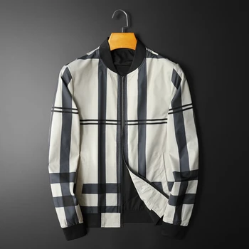 Высококачественная Новая брендовая модная повседневная куртка, мужская куртка-бомбер, весна-осень, приталенная куртка, пальто, уличная мода, мужское пальто