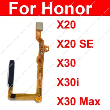 Гибкий кабель для отпечатков пальцев кнопки питания для Huawei Honor X20 X20Se X30 X30i X30 Max Home Key Части гибкой ленты для датчика отпечатков пальцев