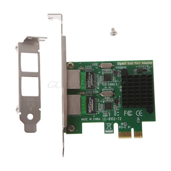 Двухпортовый Слот PCI-E X1 Интерфейс RJ45 Сетевая карта Gigabit Ethernet Со скоростью 10/100/1000 Мбит/с Адаптер Intel 82575 Прямая Поставка