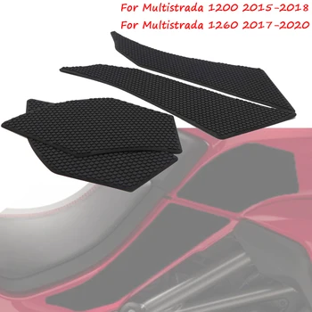Для Ducati Multistrada 1200 2015-2018 1260 2017-2020 Бензобак Мотоцикла Боковая Ручка Тяговый Наколенник Наклейка Противоскользящая Накладка