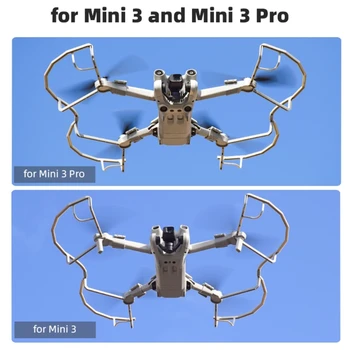 для Mini 3 Pro Защита пропеллера дрона, Быстросъемный бампер для пропеллера, Лопасти дрона, опоры, Защитное кольцо для DJI Mini 3 Pro
