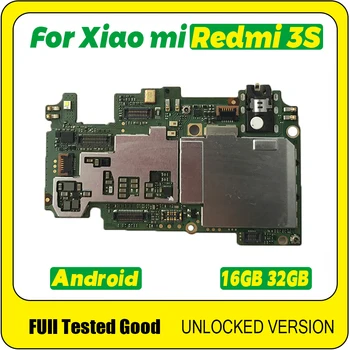 Для материнской платы Xiaomi Hongmi Redmi 3S Замените материнскую плату чипами Android OS для Redmi 3s Основная плата 16G 32G