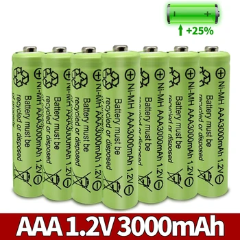 Желтая аккумуляторная батарея NiMH AAA 3000 мАч 3A 1.2 В для игрушечного MP3 радиоуправляемого фонарика