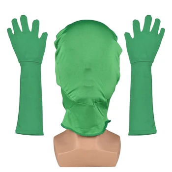 Зеленая / синяя Хромакейная маска для фотосъемки, перчатки, Хромакейный капюшон, перчатка с невидимыми эффектами, фон для фотосъемки, фото и видео