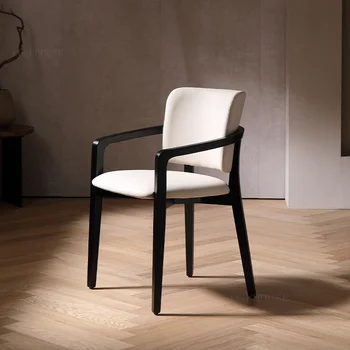 Итальянские минималистичные Кухонные Обеденные стулья из массива дерева, Роскошный Дизайнерский Обеденный стул, Гостиничное Домашнее кресло, Стулья со спинкой
