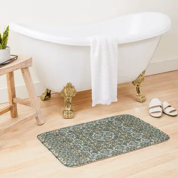 Коврик для ванной с арабским орнаментом и квадратным рисунком, ковры для ванной комнаты, противоскользящий коврик для ванной