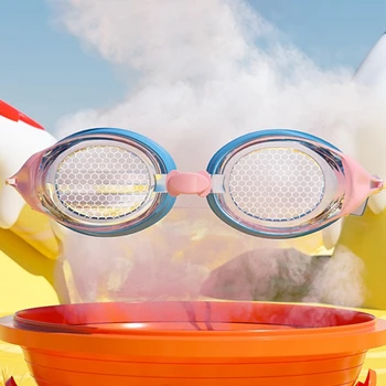 Красочные Регулируемые детские водонепроницаемые и силиконовые очки для плавания HD с защитой от запотевания, Профессиональное снаряжение для дайвинга, очки для плавания