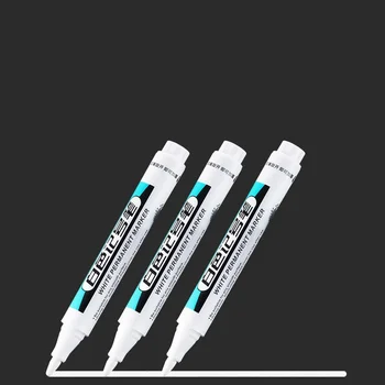 Маркер для белой краски 0,7 мм, набор ручек для маркеров с глубокими отверстиями 20 мм, водонепроницаемые перманентные масляные ручки для камня, дерева, металла, стеклянной плитки
