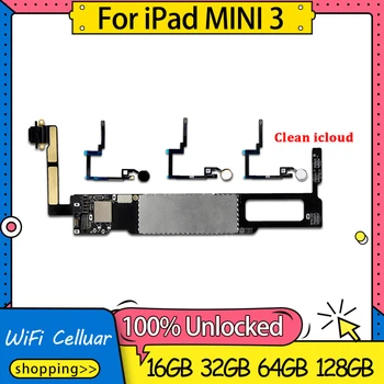 Материнская плата версии WIFI для iPad Mini 3,100% Рабочая, Разборная Логическая плата для iPad Mini 3 Материнская плата с сенсорным ID
