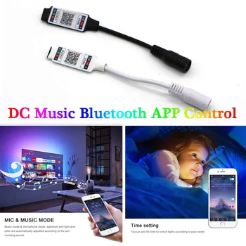 Мини RGB Bluetooth-совместимый контроллер DC 5V 12V 24V 6A Музыкальный беспроводной смартфон для светодиодной ленты RGB 3528 5050 SMD