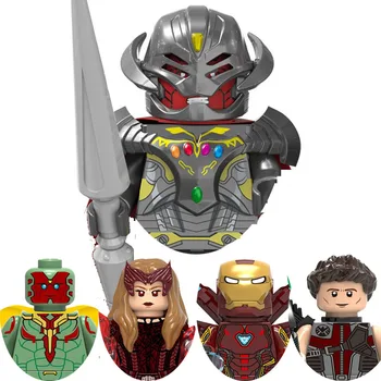 Модель Ultron With 6 Infinite Gems Edition Vision Scarlet Witch, строительные блоки, фигурки-кирпичики, игрушки для детей