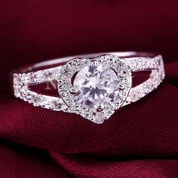 Модное кольцо в форме сердца, циркон, обручальное кольцо для любви в форме сердца, модные эстетичные женские кольца из нержавеющей стали, бесплатная доставка
