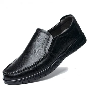 Мужская обувь из натуральной кожи, белая Высококачественная повседневная обувь для мужчин, Летняя Дышащая обувь для прогулок, мужские лоферы из кожи