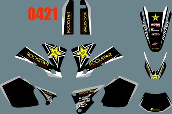 Наборы стикеров с изображением мотоциклетной команды 0421 и фонами для KTM EXC 2003