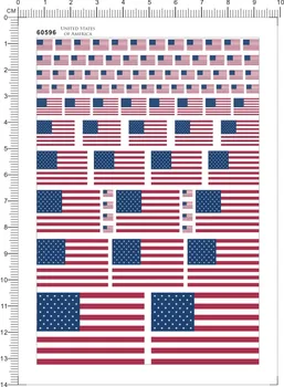 Наклейка с изображением флага Соединенных Штатов АМЕРИКИ на водной основе