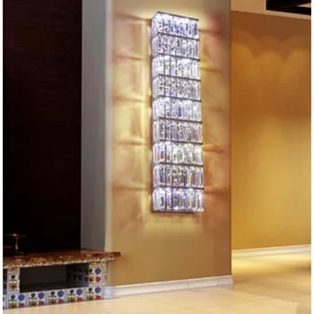 Настенный светильник Nordic modern long crystal прикроватная тумбочка для спальни, гостиная, кабинет, коридор, проход, украшение интерьера дома, освещение гостиной