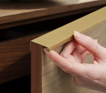 Невидимая ручка в современном простом стиле для выдвижного ящика дверцы шкафа для одежды мебельных аксессуаров